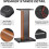 Sourcing map Wood Speaker Stands, 2 Pack 19.7 Inch (50cm) Universal Speaker Stand 3