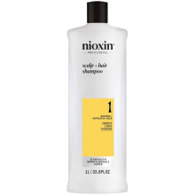 Shampoo - Nioxin - Järjestelmä 1 - 1000ml - Hiustenlähtöä estävä - Luonnolliset hiukset