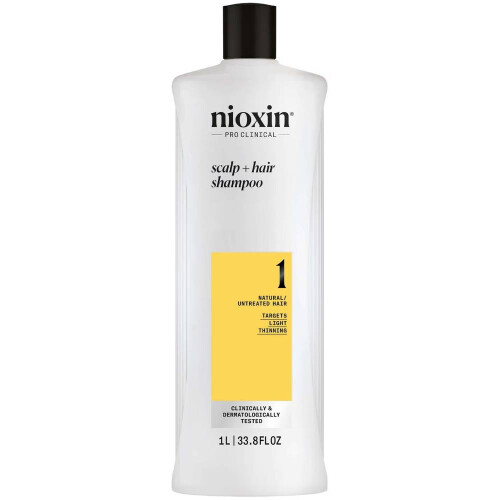 Nioxin Nioxin System 1 Scalp + Hair Shampoo for Light Thinning Natural Hair 1000ml