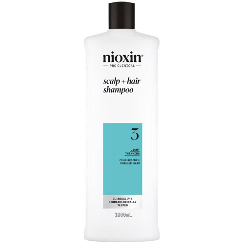 Nioxin Nioxin System 3 Scalp + Hair Shampoo for Light Thinning Coloured Hair 1000ml
