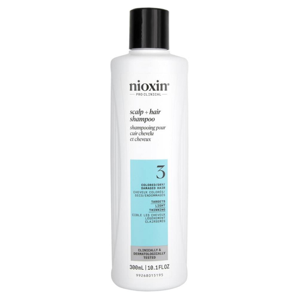 Nioxin System 3 Scalp + Hair Shampoo for Light Thinning Coloured Hair 300ml