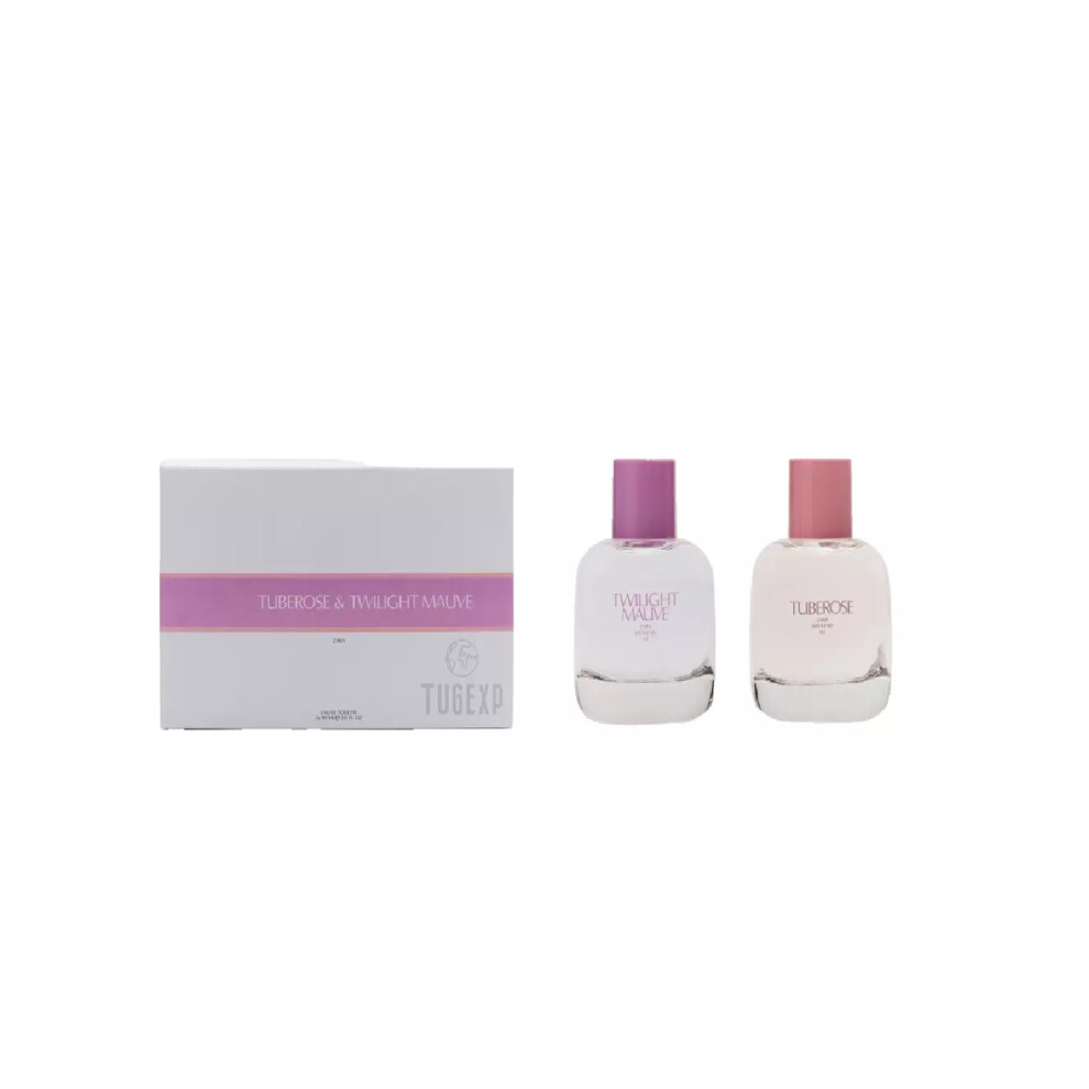 Zara Tuberose & Twilight 2 X 90Ml Duo Set Edt Parfum Spray Mauve