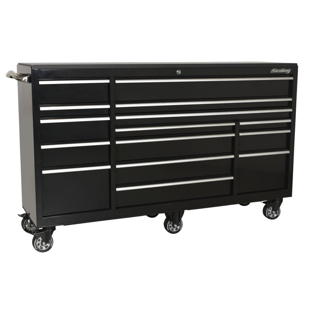 Sealey Premier™ Heavy-Duty Extra-Wide Rollcab 15 Drawer 1845mm - Black PTB183015