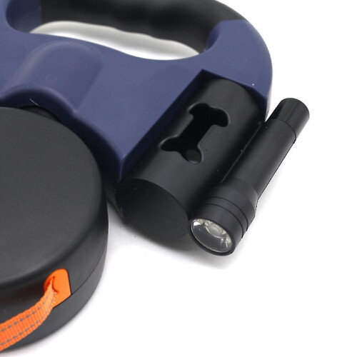 Pet Retractable Double Leash With Light Portable Swivel 2
