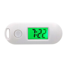 (White) Sinknap Pocket Watch Multifunctional Mute Student Hanging Mini Electronic Clock Pendant With Backlight For Outdoor