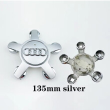 (4F0601165N Silver) 4pcs 135mm Car Wheel Center Cap Hub Covers Badge logo 8R0601165 4F0601165N For Audi A1 A3 A4 A5 A6 A7 Q3 Q5 Q7 TT B5 B6 B7 8P 8V