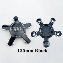 (4F0601165N Black) 4pcs 135mm Car Wheel Center Cap Hub Covers Badge logo 8R0601165 4F0601165N For Audi A1 A3 A4 A5 A6 A7 Q3 Q5 Q7 TT B5 B6 B7 8P 8V