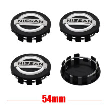 (black-54mm) 4Pcs Wheel Center Hub Caps Rims Cover Badge Car Accessories For Nissan X-trail Qashqai Note Juke Sentra Patrol Leaf Tiida Nismo