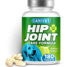 CANIVET Dog Joint Care Supplements | 180 Tablets | With Green Lipped Mussel, Glucosamine & Chondroitin, Turmeric, MSM