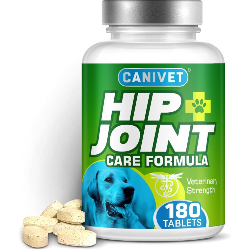Canivet Store Canivet Dog Joint Care Supplements | 180 Tablets | With Lipped Mussel, Glucosamine & Chondroitin, Turmeric, Msm Green