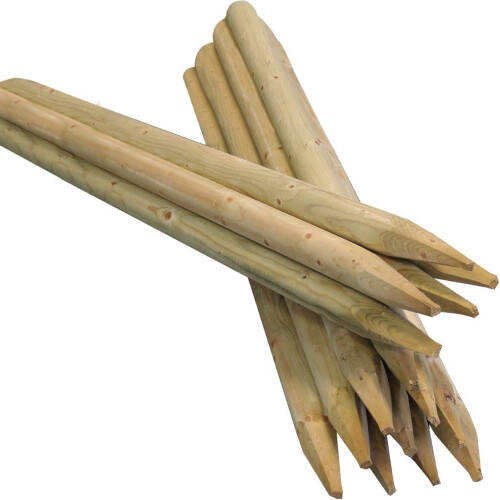 Rounded Wooden Stake | 1.2m x 50mm | 10 pack