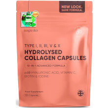 Multi Collagen Supplements for Women - Type I, II, III, V & X Hydrolyzed Collagen Peptides - 2000mg (per 4 Capsules) Marine Collagen with Hyaluronic
