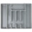(Grey) DIVCHI Cutlery Drawer Organiser Expandable Tray 1