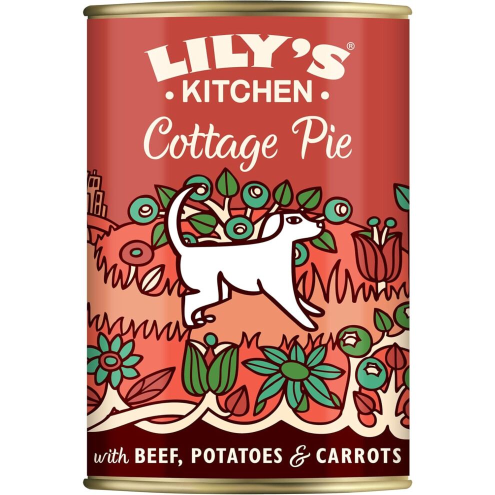 Lily's Kitchen Natural Adult Dog Food Wet Tins - Cottage Pie - Complete Meal Recipes (6 Tins x 400g)