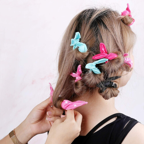 12pcs Soft Hair Rollers Night Sleep Hair Rollers  (polka Dot) 1