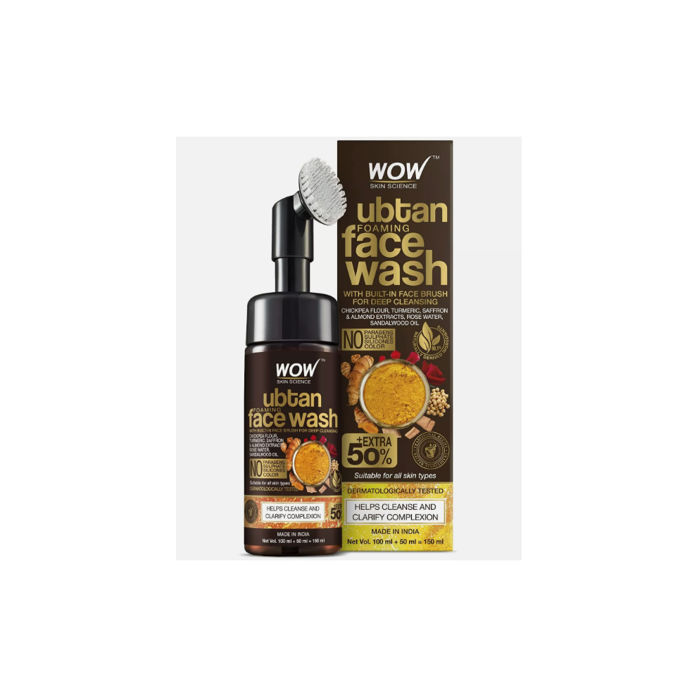 WOW Skin Science Ubtan Face Wash Chickpea Flour Turmeric SaffronAlmond