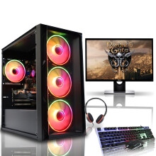 (6GB NVIDIA RTX 3050, 22'' Inch) Gaming PC Bundle i7 16GB GTX 1650 1TB + 120GB SSD - Refurbished