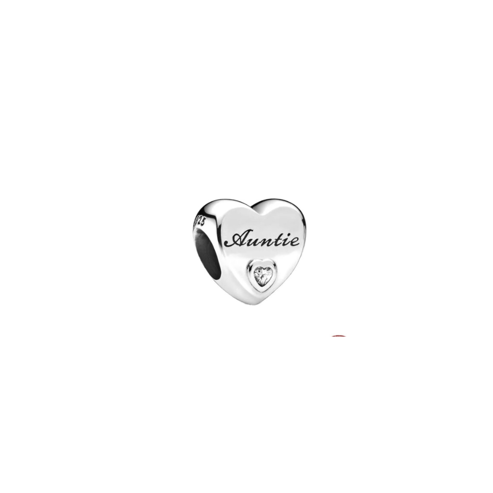 (Auntie 925) Silver charm Heart Shaped for Bracelets & Necklace