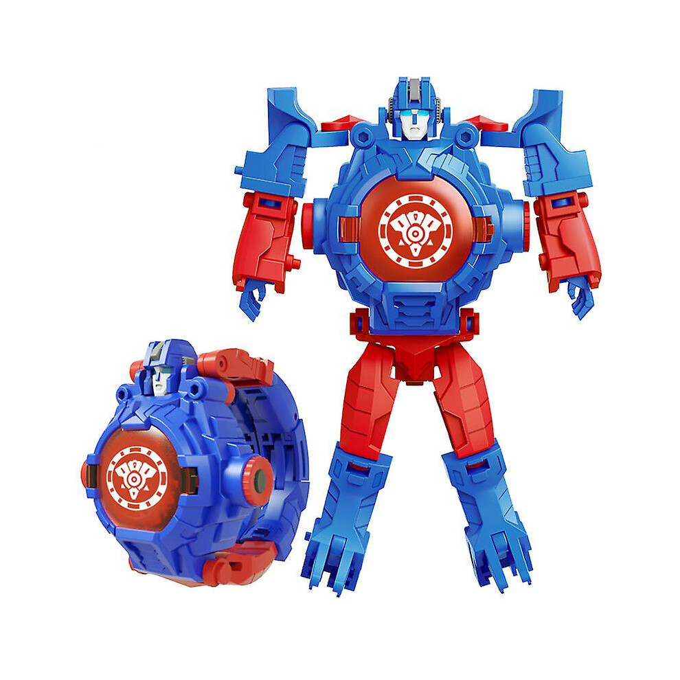 (QTZ 24 images) Spiderman 24 Projection Patterns Children Watches For Boy Deformation Robot Projection Electronic Clock Kids Christmas-image-OPC-PFWHQRR-NEW