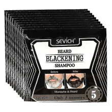 10pcs 5mins Blackening Beard Shampoo Dye Beard Into Black Herb Natural Faster Blackening Beard Coloring Removal High Quality