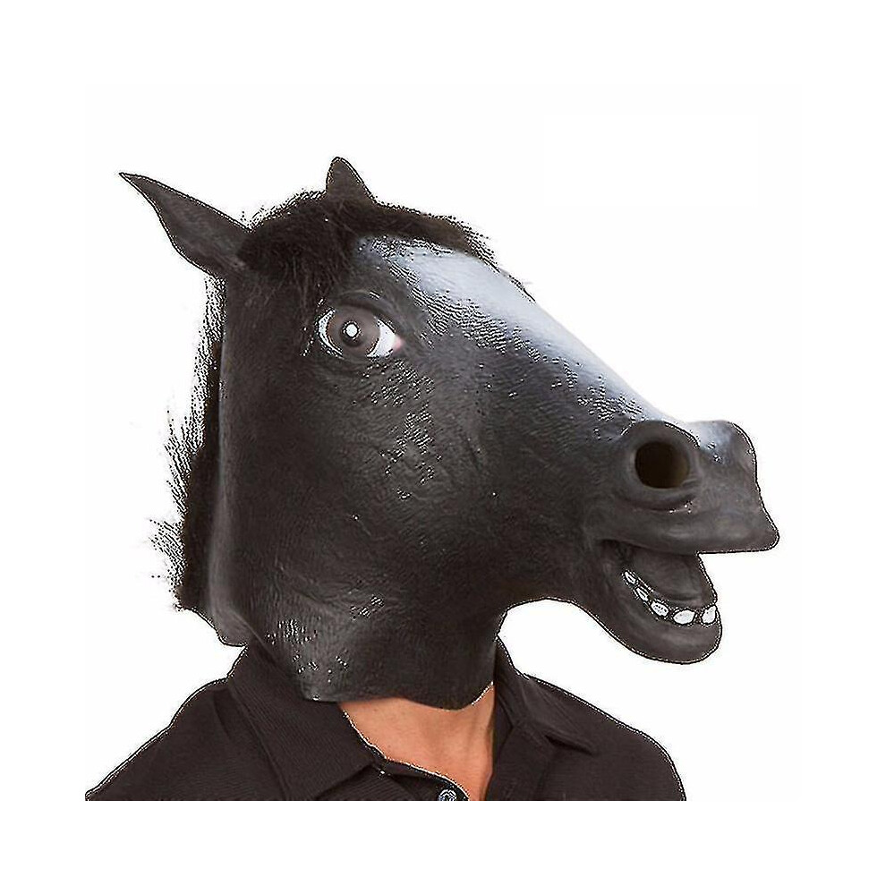 (Black Horse) Horse Head Mask Dance Party Cute Animal Headdress-image-OPC-PFWHS8Q-NEW