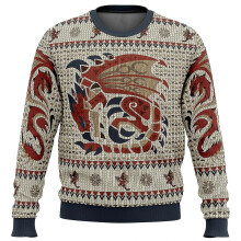 (M) Rathalos Monster Hunter Ugly Christmas Sweater Gift Santa Claus Pullover Men 3d Sweatshirt And Top Autumn And Winter Clothi