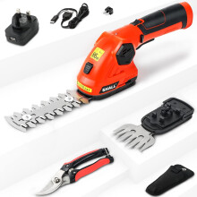 SHALL Cordless Grass Shear & Hedge Trimmer - 7.2V Electric Shrub Trimmer 2 in 1 Handheld Grass Trimmer Hedge Shears, Hedge Clippers Grass Cutter w