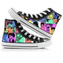 (L, 36) Anime Bakugou Katsuki Print Canvas Shoes My Hero Academia Midoriya Izuku High Top Canvas Sneakers Casual Shoes Asian Size