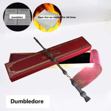 (B) Harry Potter Hermion Dumbledore Wand Real Flame Shooting Wand Real Fire Gifts