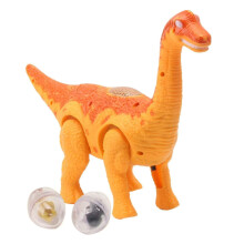 (Orange) Simulation Walking Lay Eggs Interactive Dinosaur Model Toy With Light Electric Dinosaur Toy Luminescent Projection