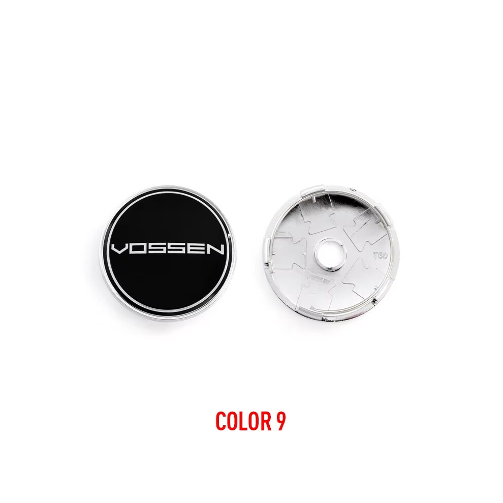(COLOR 9) 4PCS/lot 60MM VOSSEN Car Wheel Center Hub Caps Car Emblem Badge Logo Wheel Center Cap label car styling accessories-image-OPC-PFWJB22-NEW