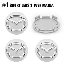 (56YT short leg Mazda-Silver) 4pcs 56mm Car Wheel Center Cover Hub Cap Badge Emblem Auto Accessories For Mazda 3 6 2 5 Atenza Axela Demio CX3 CX5 CX-5 MS RX8
