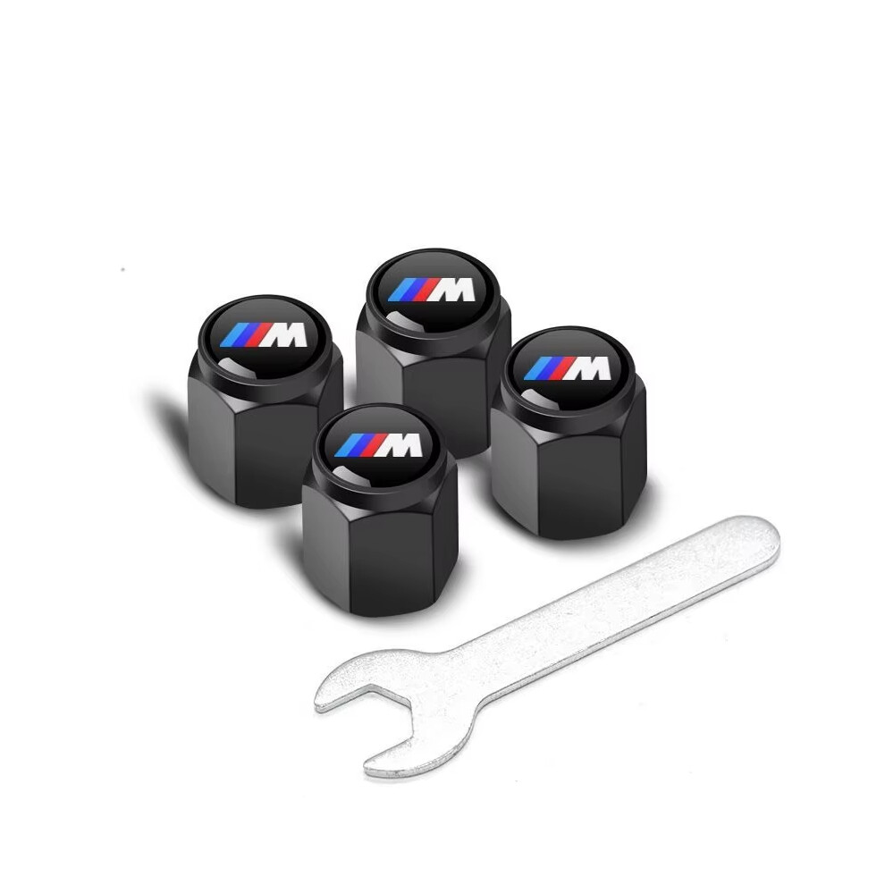(Black-M) For BMW Car Wheel Tire Styling 4pcs Tire Valve Air Nut Cover Car Logo for BMW E46 E52 E53 E60 E90 E91 F30 F20 F10 F15 M3 M5-image-OPC-PFWJBMK-NEW