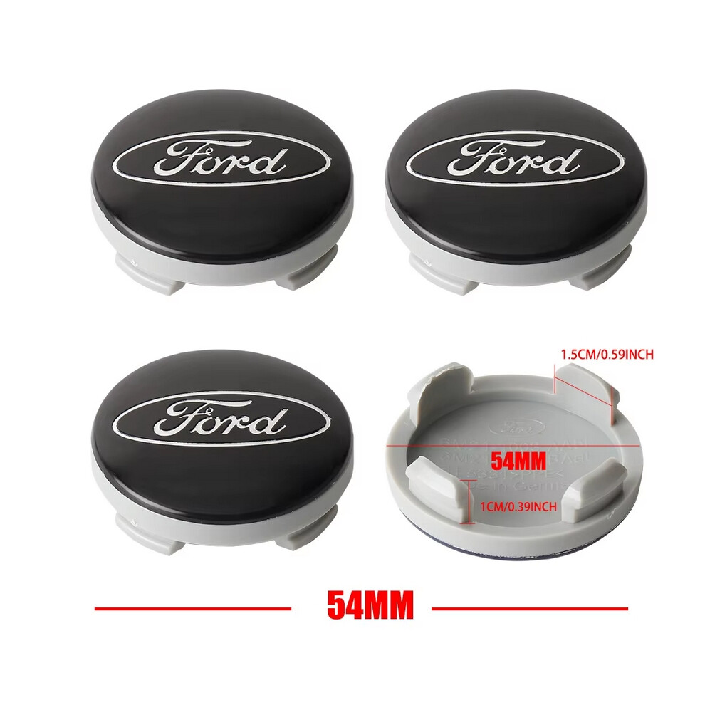 (Black) 4Pcs 54mm Car Original Wheel Center Covers Hup Caps Decoration For Ford Focus MK2 Fiesta Mondeo Galaxy Falcon Territory Ecosport-image-OPC-PFWJBR9-NEW