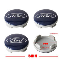 (Blue) 4Pcs 54mm Car Original Wheel Center Covers Hup Caps Decoration For Ford Focus MK2 Fiesta Mondeo Galaxy Falcon Territory Ecosport