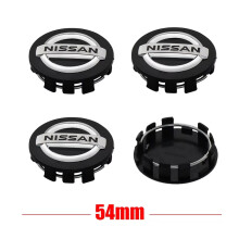 (54mm-black) 4pcs Car Wheel Center Cover Stickers Hub Cap Auto decoration accessories For Nissan Qashqai J11 J10 X-trail T32 Juke Altima