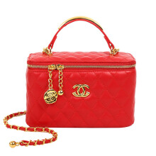 (Red) Versatile cosmetic bag, fashionable shoulder crossbody bag