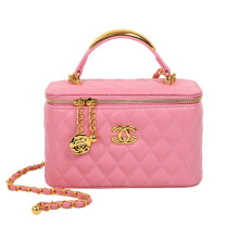 (Pink) Versatile cosmetic bag, fashionable shoulder crossbody bag