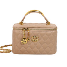 (Khaki) Versatile cosmetic bag, fashionable shoulder crossbody bag