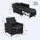 Homcom HOMCOM Folding Chair Bed, Sleeper Chair with Pillow, Side Pockets, Black 2