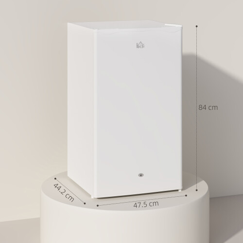 Homcom HOMCOM 91L Freestanding Under Counter Fridge with Lock White 1