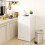 Homcom HOMCOM 91L Freestanding Under Counter Fridge with Lock White 7