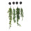 Living And Home Set of 4 Artificial Hanging Plants with Pots 5