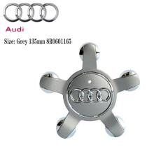 (Gray 8R0601165) 4pcs 135mm Car Wheel Rim Center Hub Caps Covers 8R0601165 For Audi A1 A2 A3 A4 A5 A6 A7 A8 Q1 Q3 Q5 Q7 TT R8 Auto Accessories