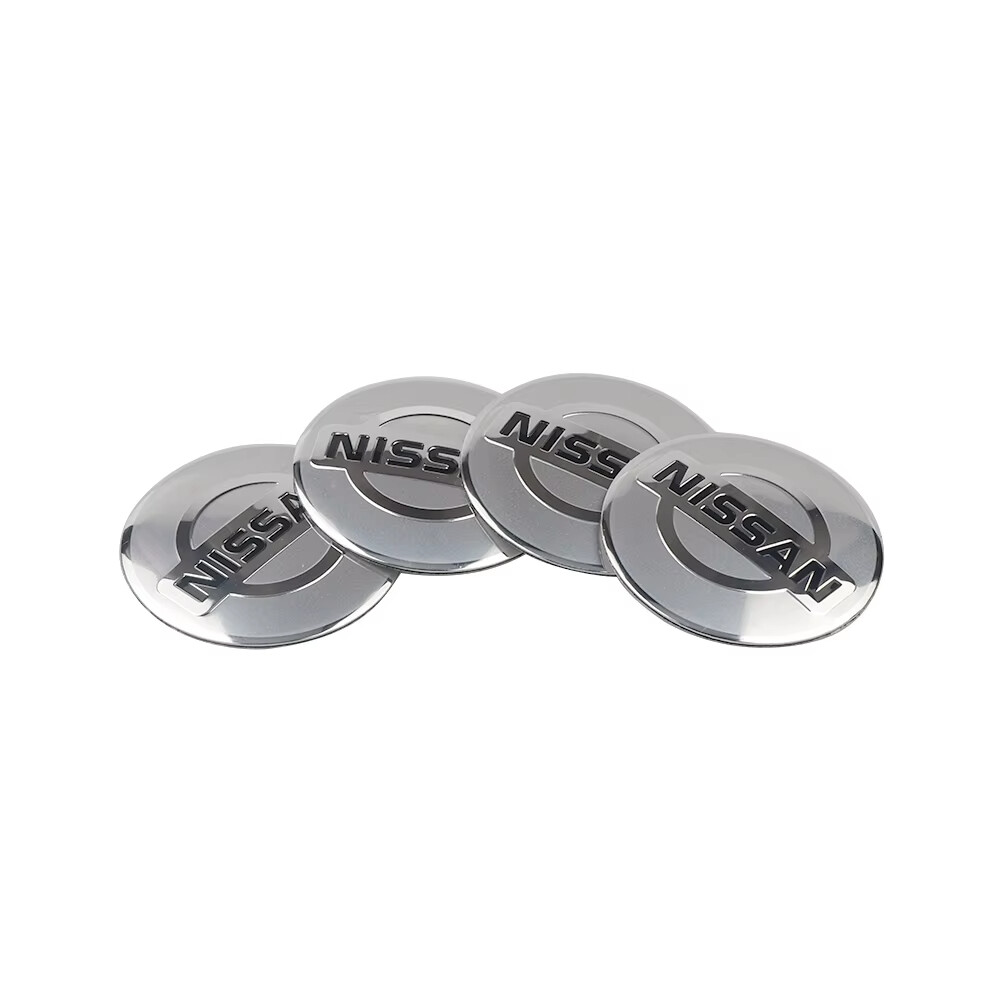(56Mm-Nissan Silverb) 56Mm Car Wheel Hub Cap Tire Center Emblem Sticker Accessories For Nissan Juke Logo Serena Versa Micra 350Z 370Z Armada Kicks 6905080142289