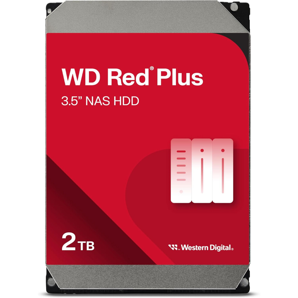 Wd Plus 2Tb Nas 3.5" Internal Hard Drive - 5400 Rpm Class, Sata 6 Gb/S, Cmr, 64Mb Cache, 3 Year Warranty Red 8000000004376