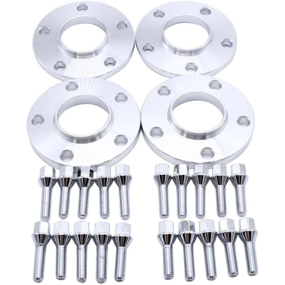 4Pcs 12Mm & 15Mm Spacers 5X120mm Hubcentric Forged Wheels Spacer With 20 Bolts Compatible With 3 Series M3 E30, E36, E46, E90, E91, E92, E93 8000000004413