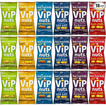 ViPnuts Selection Box 18 x 63g 6 to 7 Flavours Hot chilli Lemon BBQ Honey & Mustard Cheese & Onion Dry Roasted Peanut High Protein 18 assorted Packs