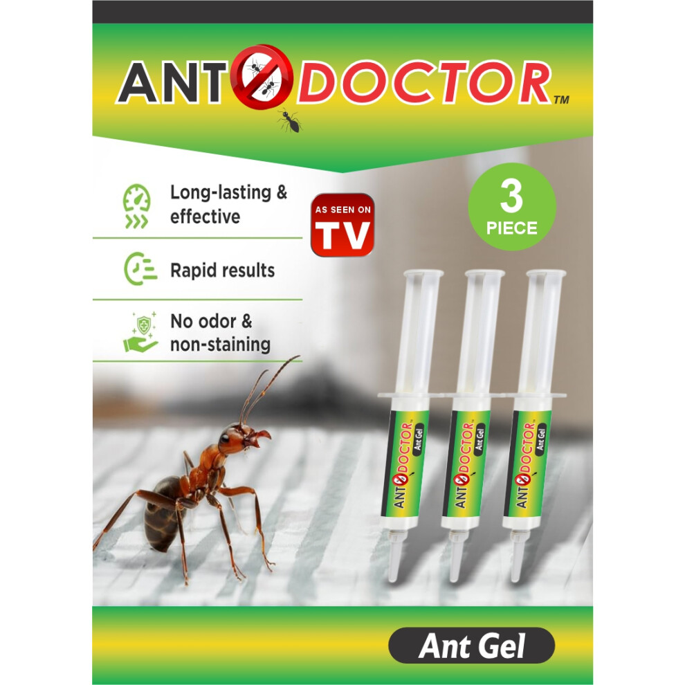 Ant Doctor 10g Gel |Powerful Injection Solution Ant Control|Fast & Effective Ant Pest Control| Pack Of 3