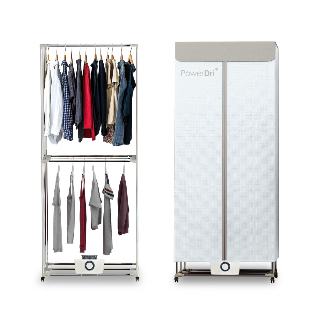 PowerDri Portable 2-Tier Electric Clothes Dryer Compact And Energy Efficient